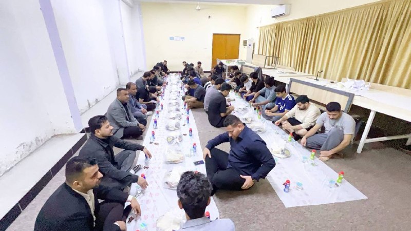 كلية الإدارة الصناعية للنفط والغاز تنظم مبادرة تطوعية لطلبة الاقسام الداخلية (مأدبة الإفطار الرمضانية)
